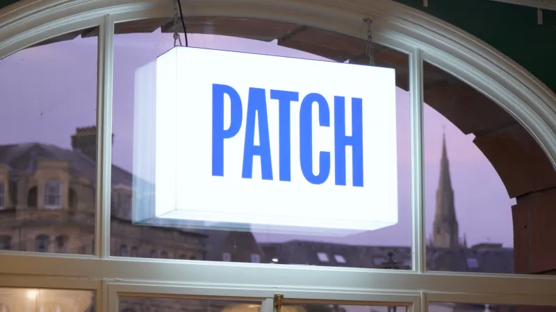 The Patch sign at Bobby's, The Square, Bournemouth